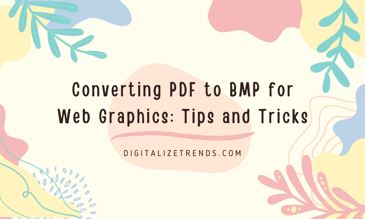 Converting PDF to BMP for Web Graphics